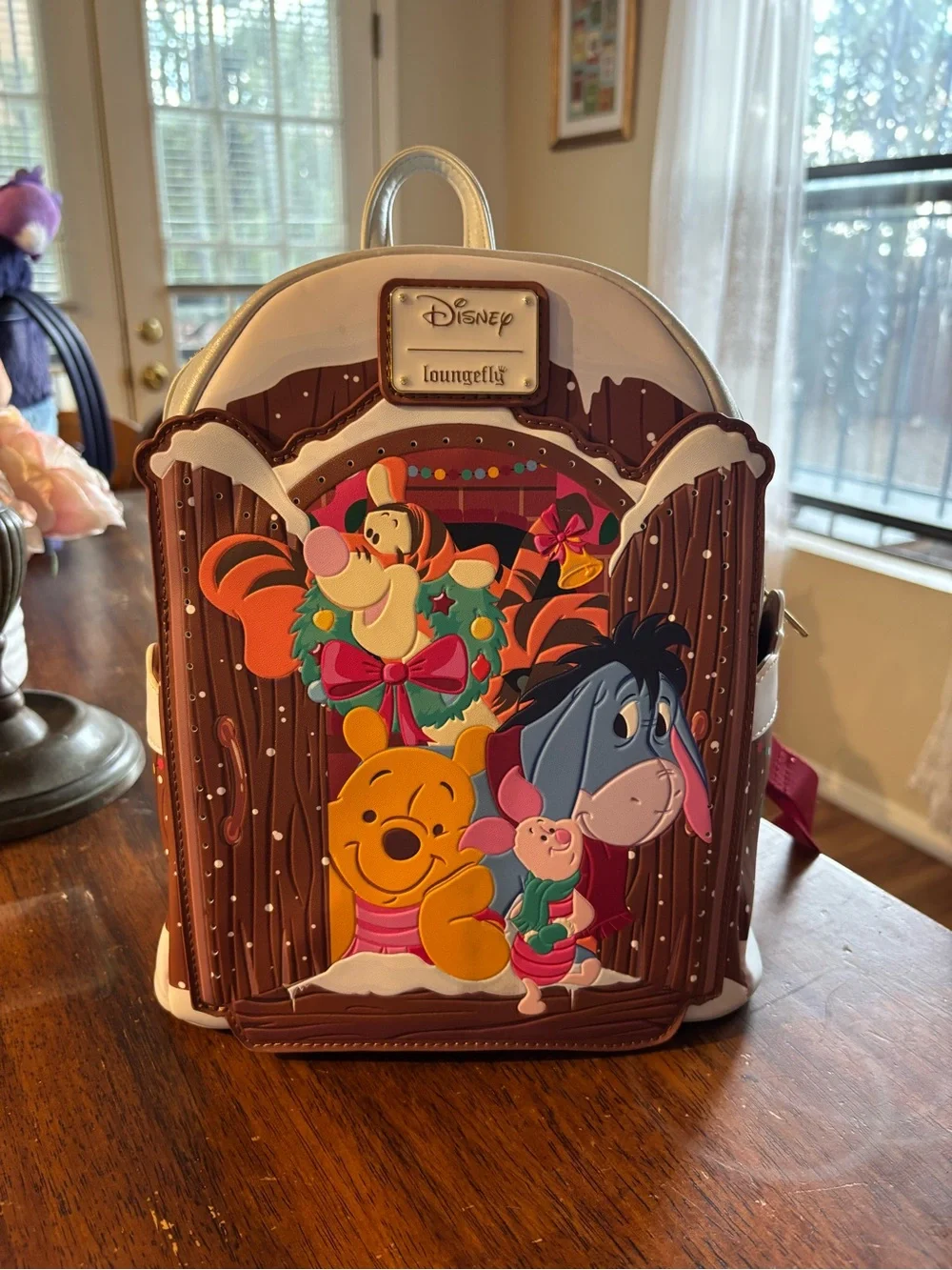 Disney x Loungefly Winnie the Pooh Holiday Mini Backpack - Brown & Cream